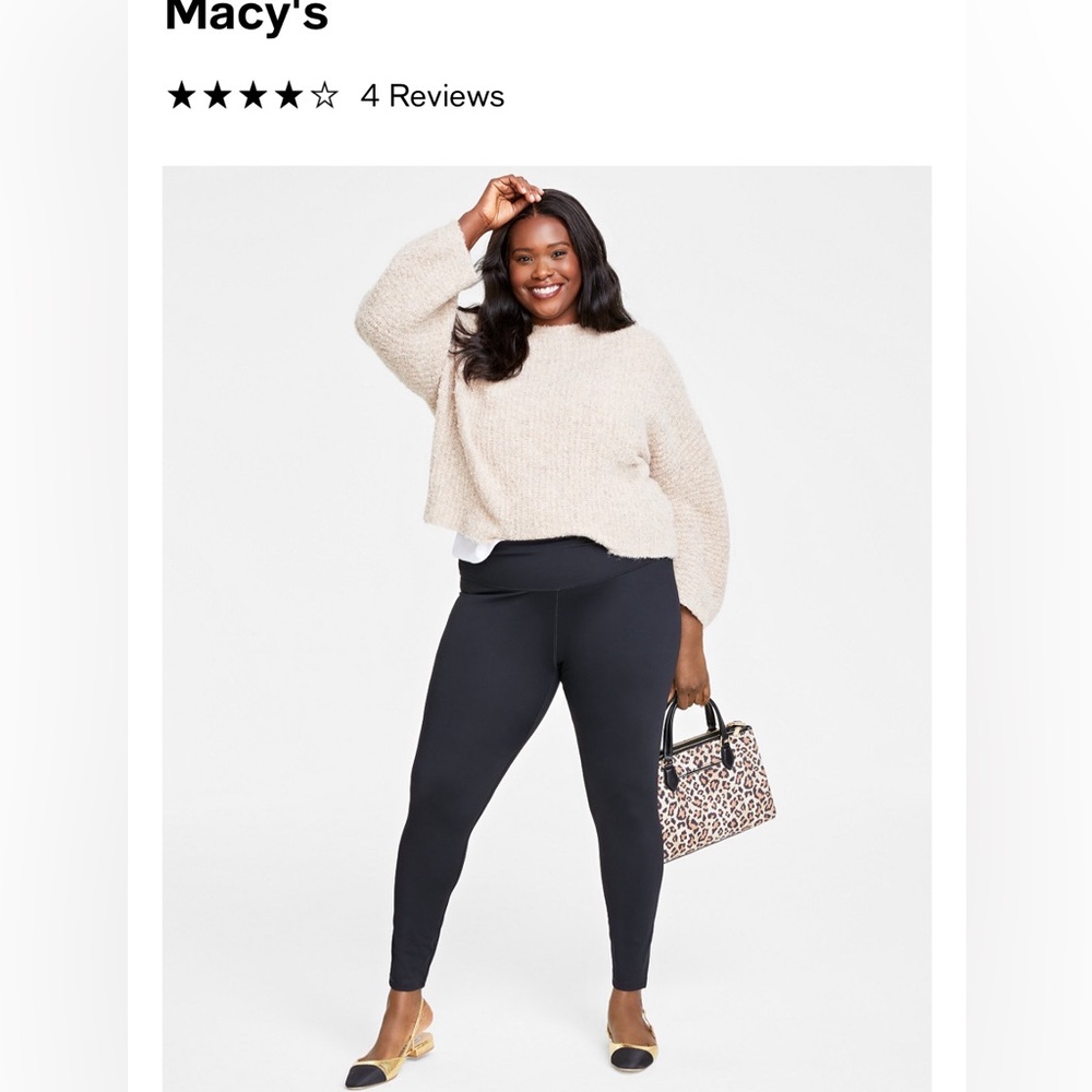 Plus Size Mid-Rise Ankle-Length Leggings